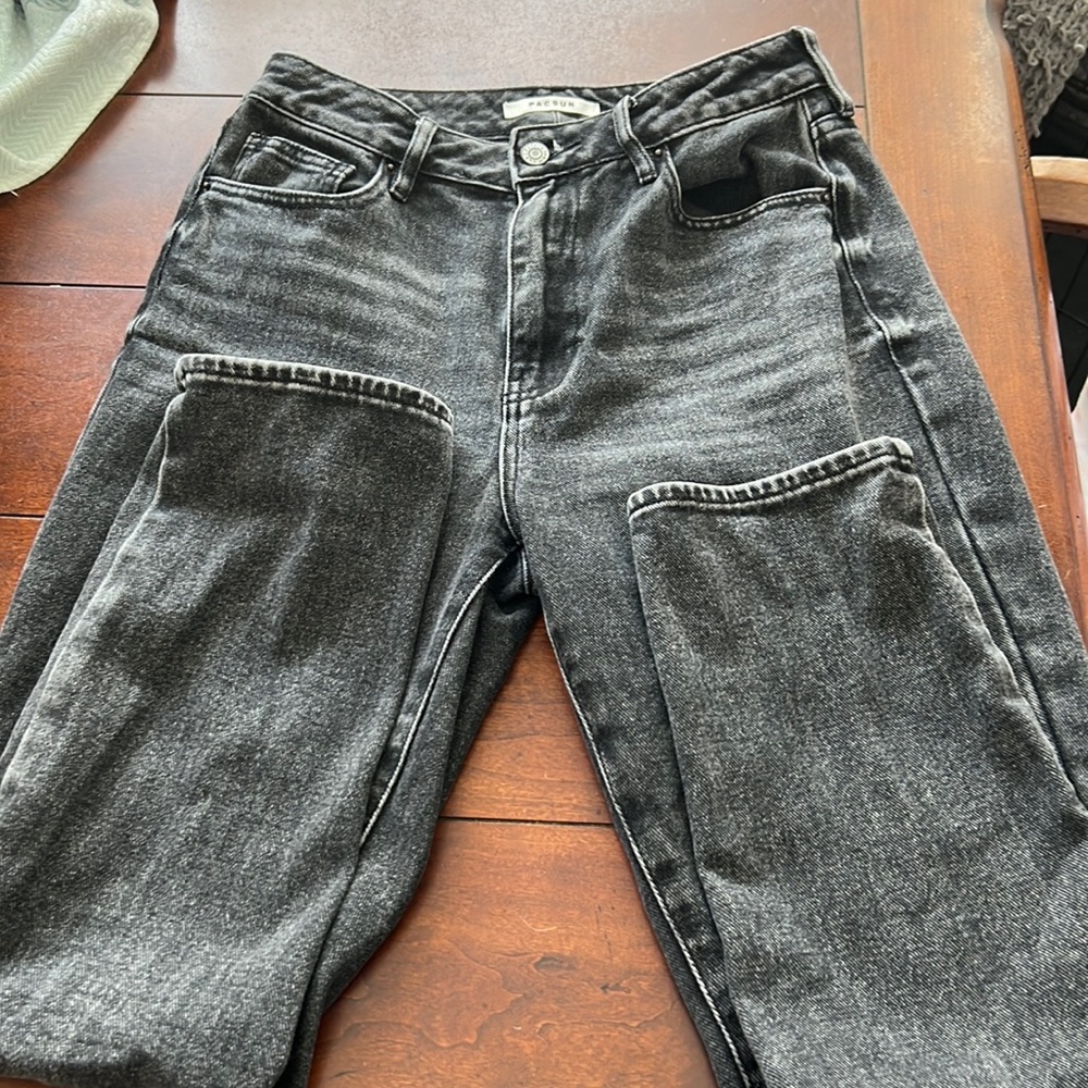 Pacsun mom jean washed black